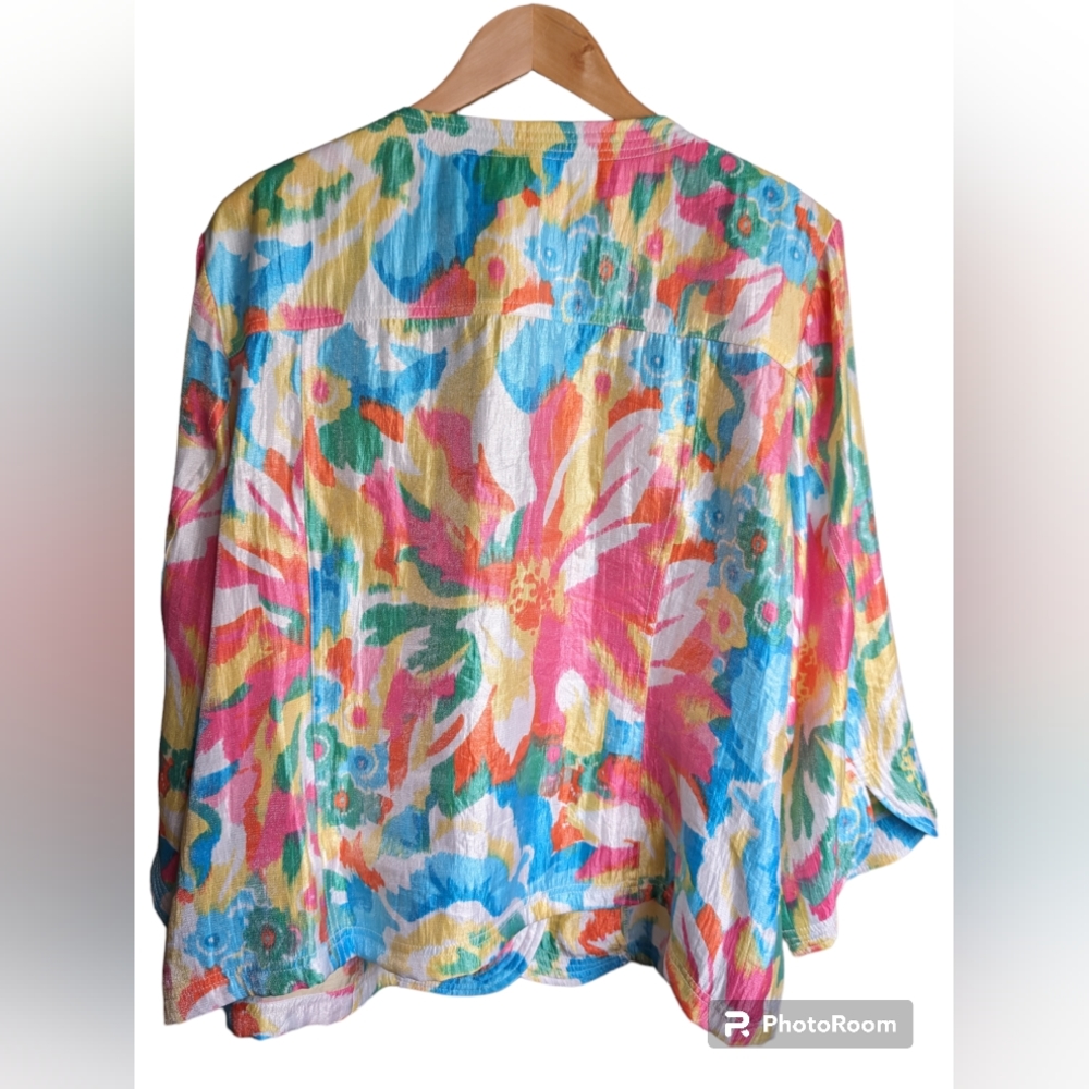 Ruby Rd. Women's Floral Blazer Jacket - Picture 4 of 4